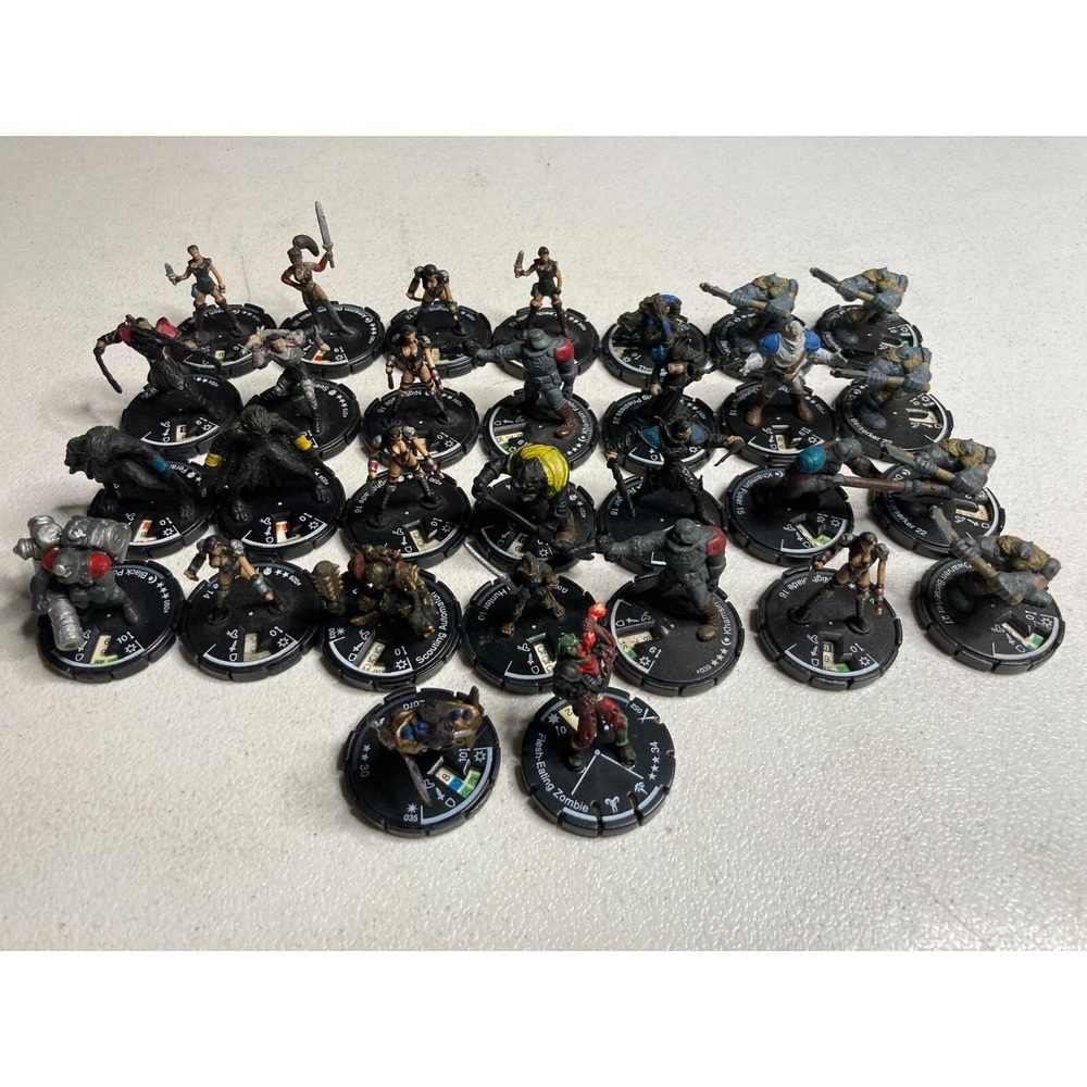 Mage Knights Miniature Lot of 30 MKR Wizkids RPG MageStone Flesh Eating Zombie